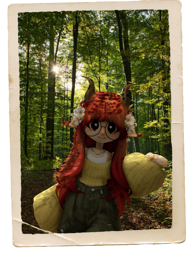 Picture of Mallory's roblox sona in a forest