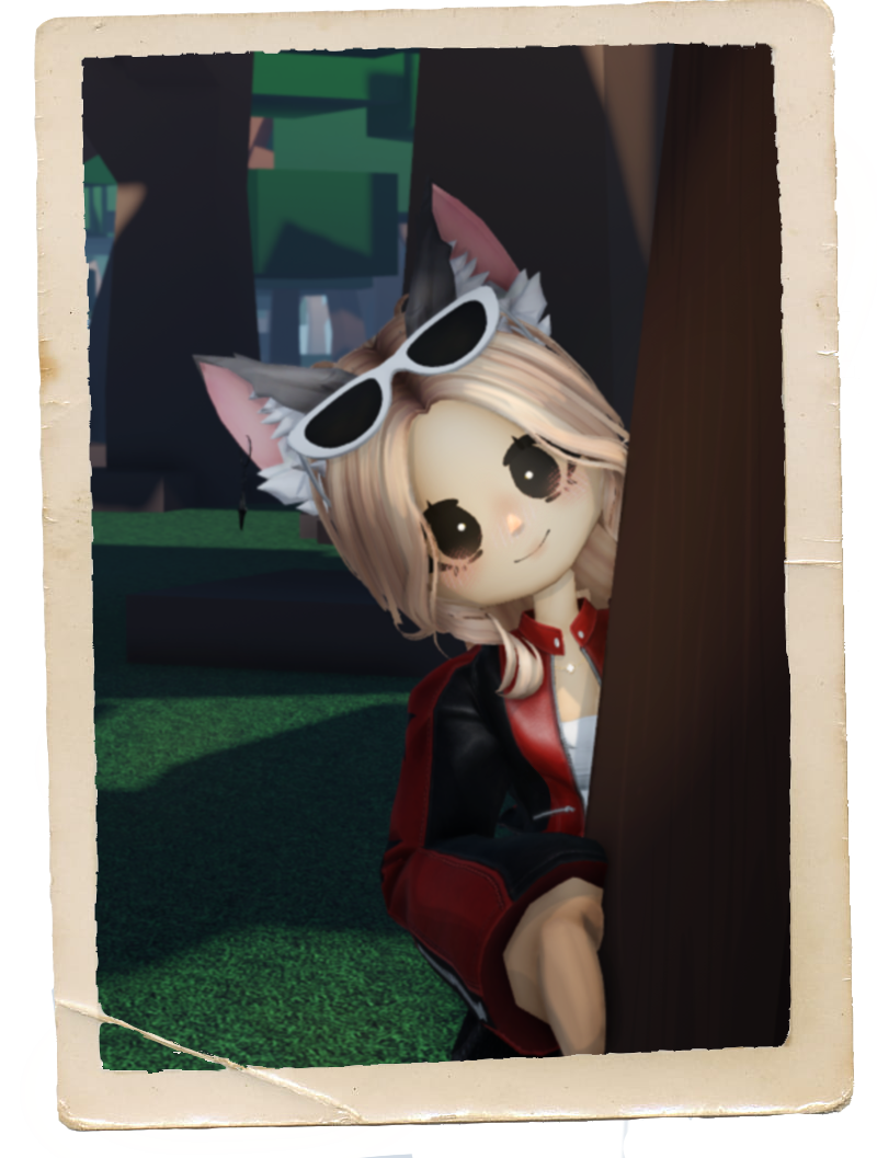 Picture of Mallory's roblox sona in a forest